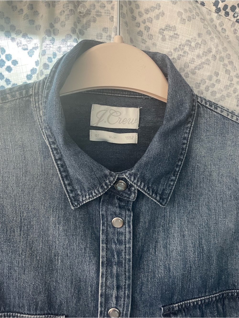 J. Crew women; Blue Chambray I Denim Shirt